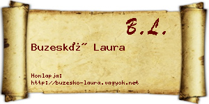 Buzeskó Laura névjegykártya